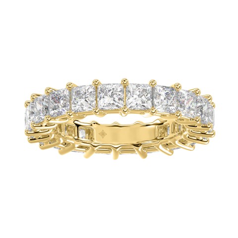 LADIES ETERNITY BAND 2CT PRINCESS DIAMOND 14K YELLOW GOLD