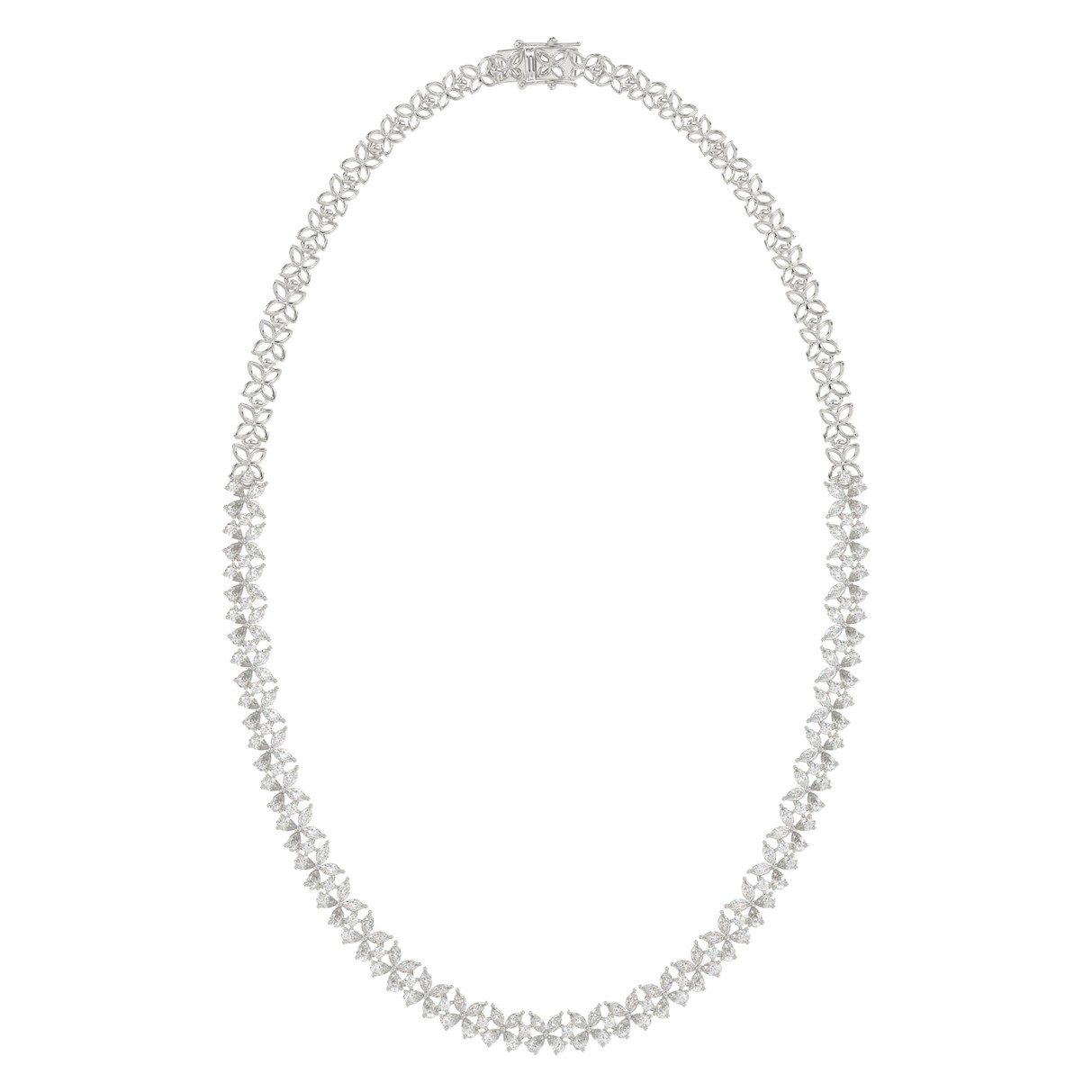 LADIES NECKLACE 19 1/2CT ROUND/PEAR/MARQUISE DIAMO...