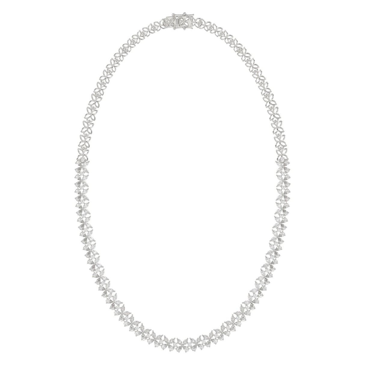 LADIES NECKLACE 19 1/2CT ROUND/PEAR/MARQUISE DIAMO...