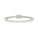 LADIES BRACELET 5CT ROUND DIAMOND 14K WHITE GOLD