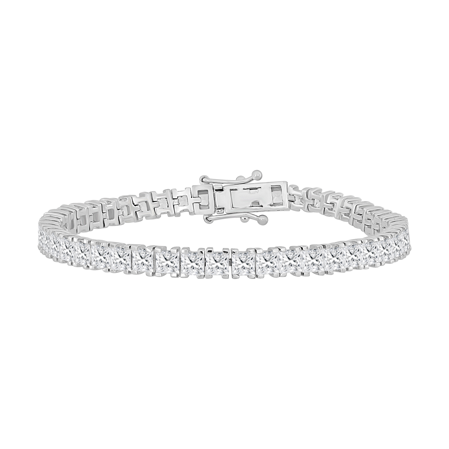 LADIES BRACELET 13CT PRINCESS DIAMOND 14K WHITE GO...